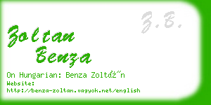 zoltan benza business card